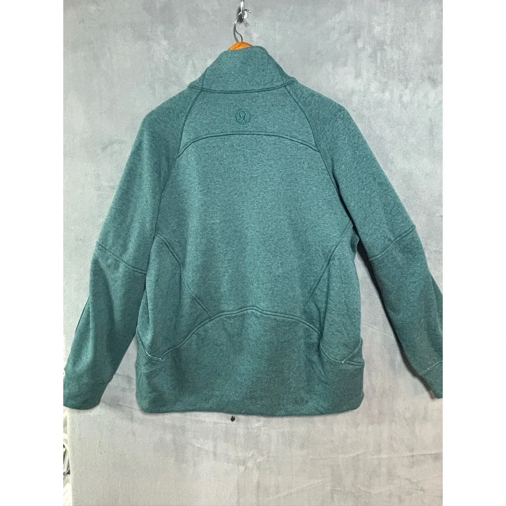 Lululemon Scuba Oversized Funnel Neck Full Zip Long Heathered Teal M/L Lined